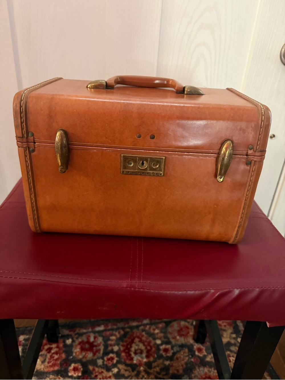 Vintage Samsonite Leather Train Case